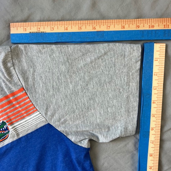 Florida Gators Polo Shirt Mens Large Orange Stripe Gator Emblem Colosseum NCAA - Picture 8 of 12